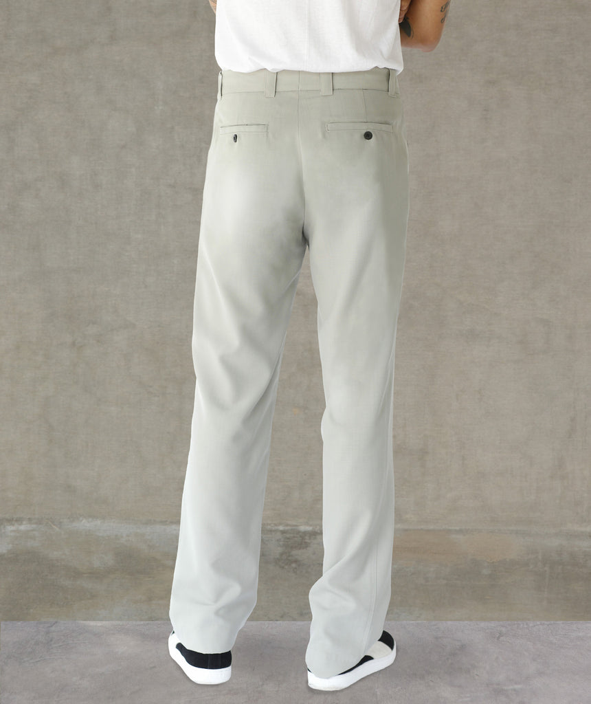 Relaxed Tropical Wool Side Zip Pocket Pant