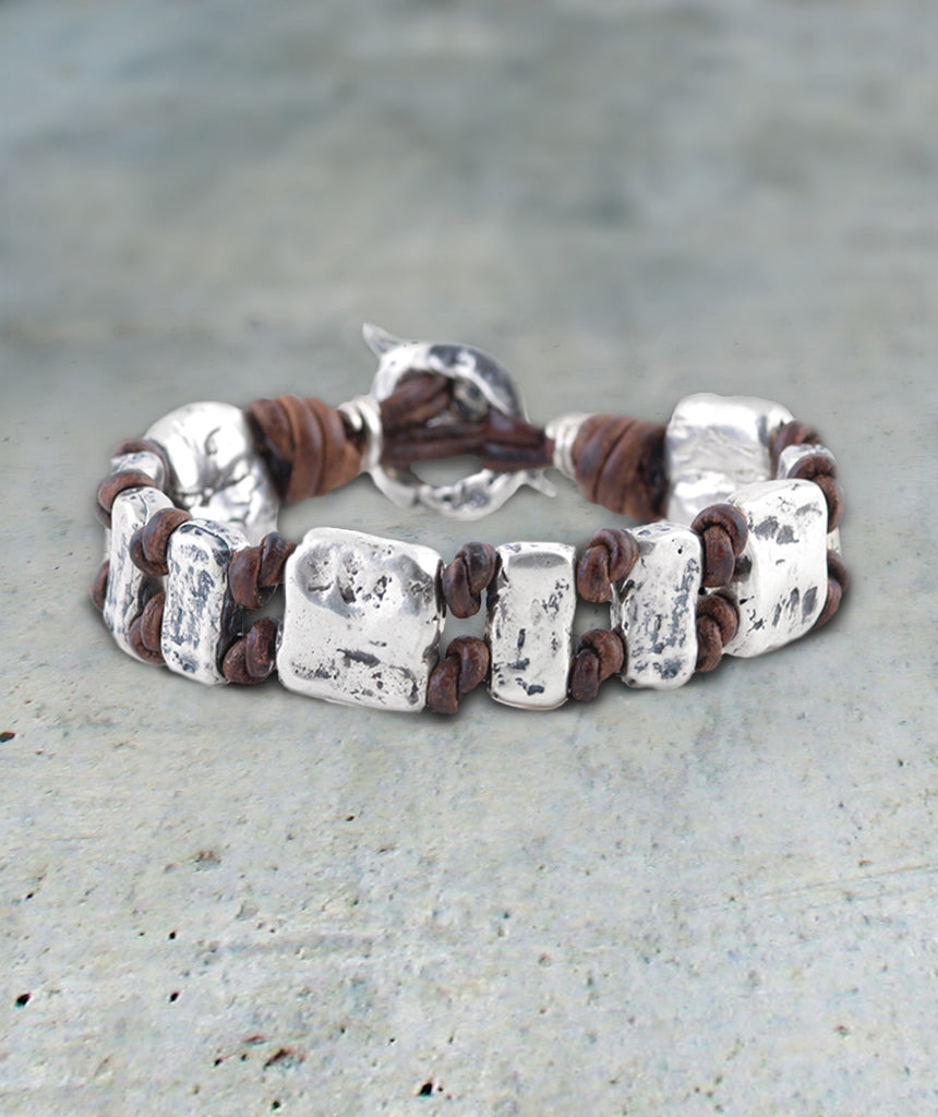 Skipping Stone Knotted Cord Bracelet - Best Dressed Monk