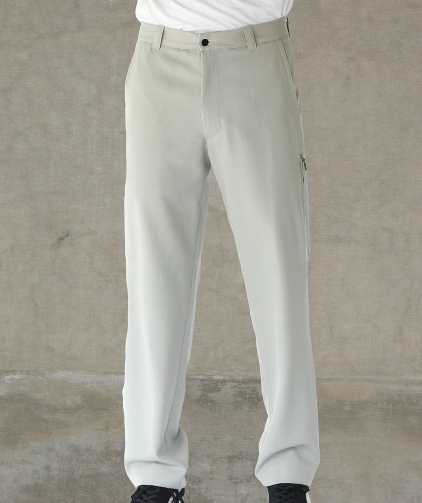 Relaxed Tropical Wool Side Zip Pocket Pant